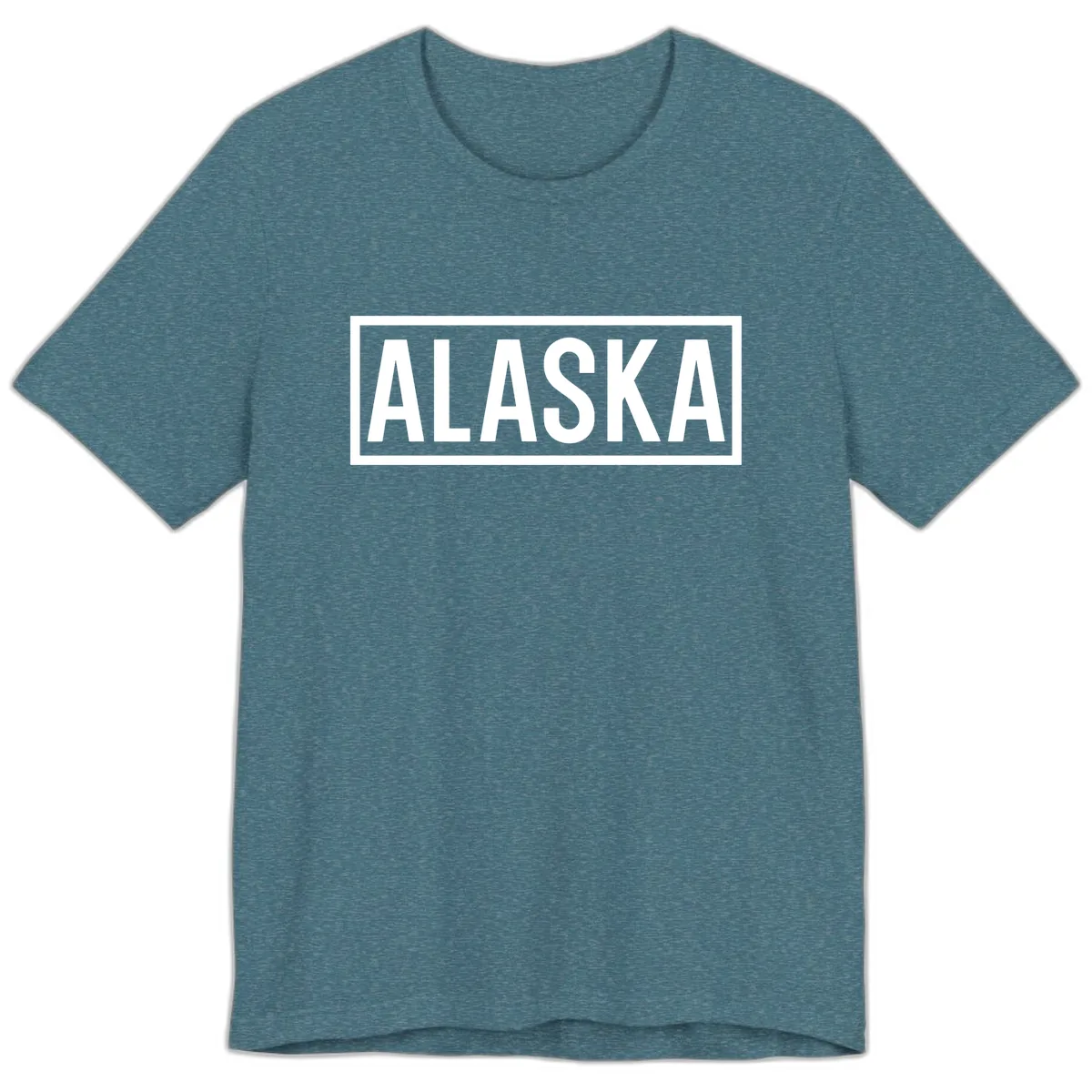 Alaska Bold Statement Premium T-Shirt in Heather Deep Teal