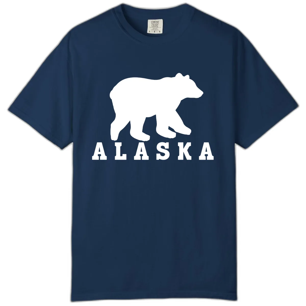 Alaska Bear Silhouette Comfort Color in Navy