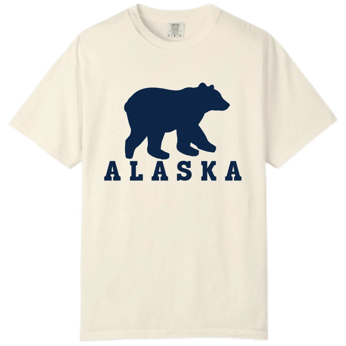 Alaska Bear Silhouette Comfort Color in Ivory