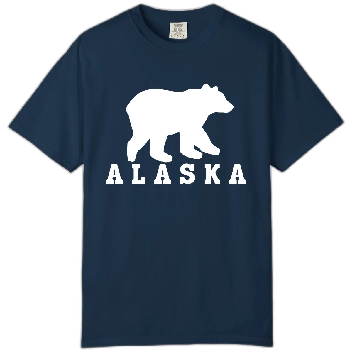 Alaska Bear Silhouette Comfort Color in True Navy