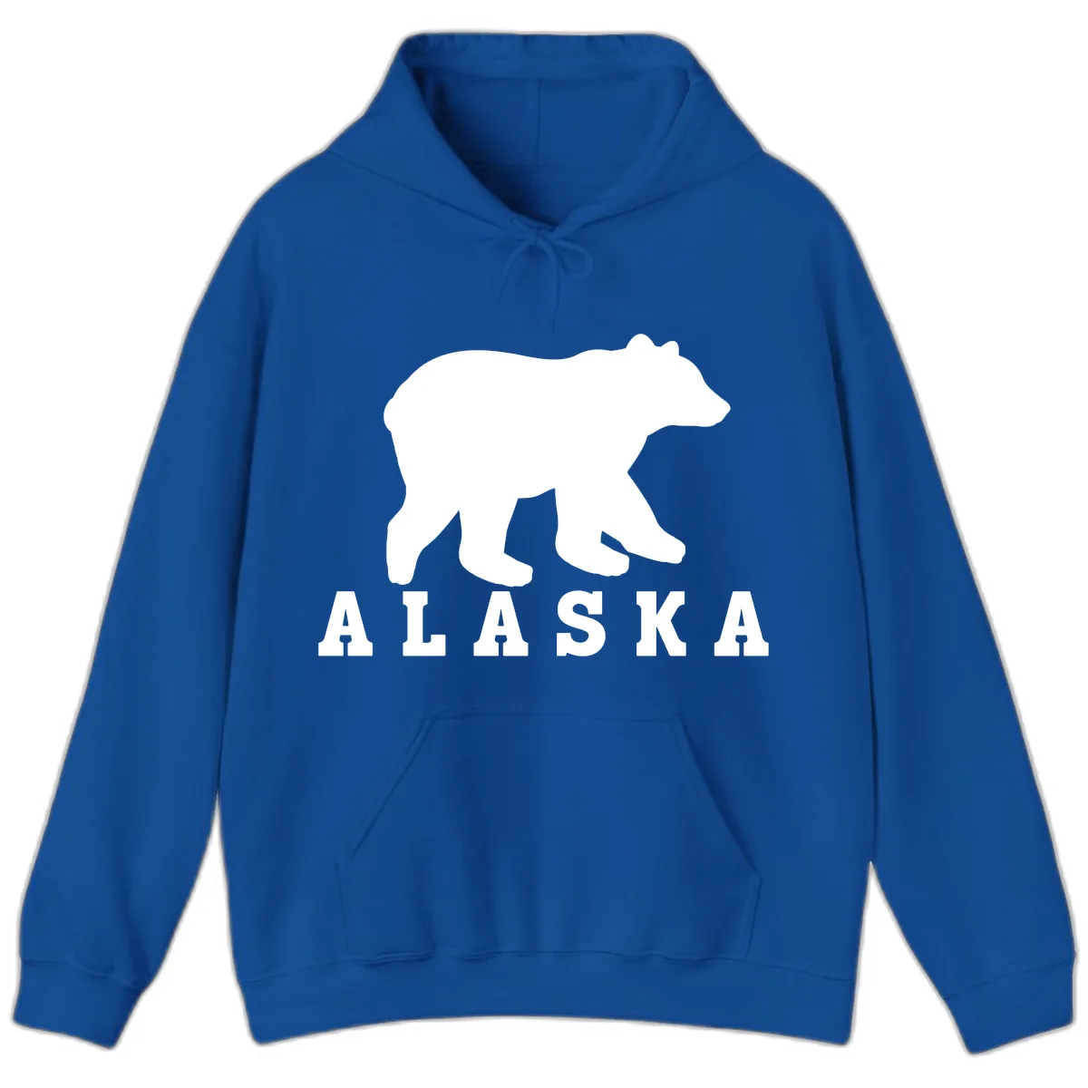 Alaska Bear Silhouette Hoodie in Royal