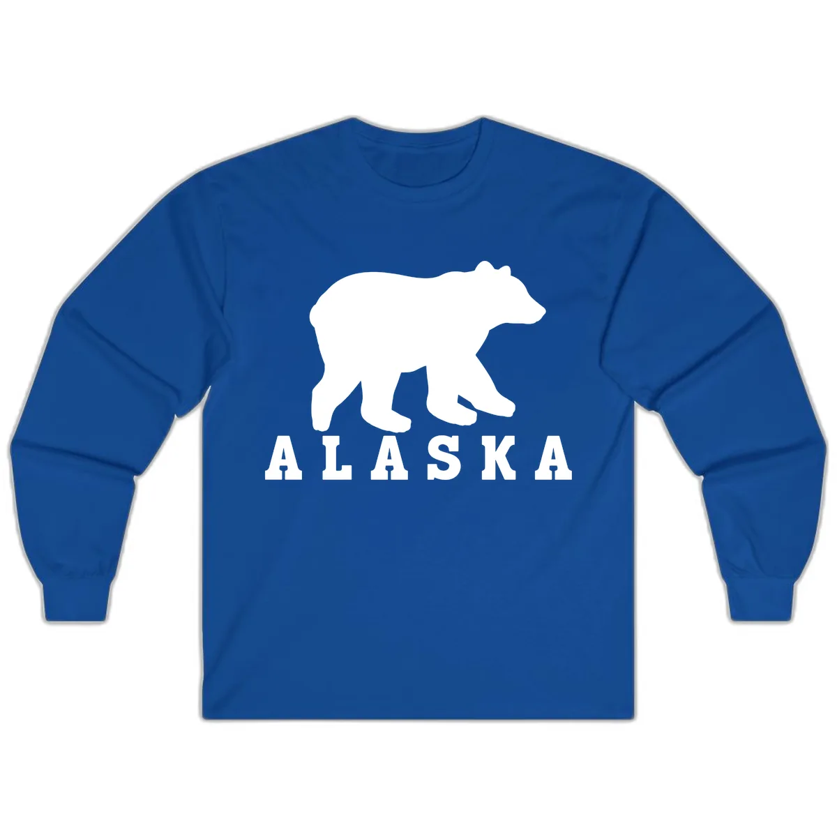 Alaska Bear Silhouette Long Sleeve in Royal
