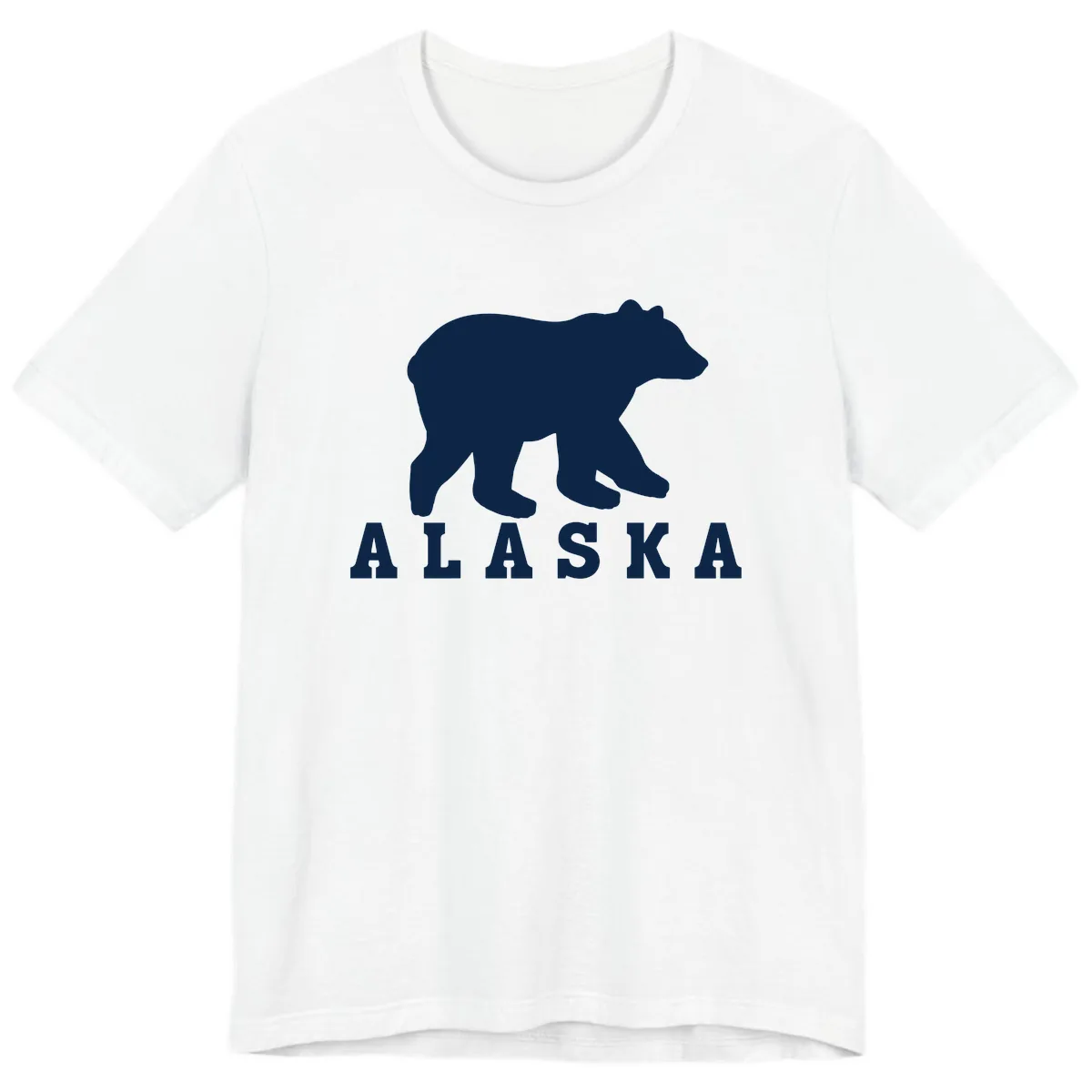 Alaska Bear Silhouette Premium T-Shirt in White