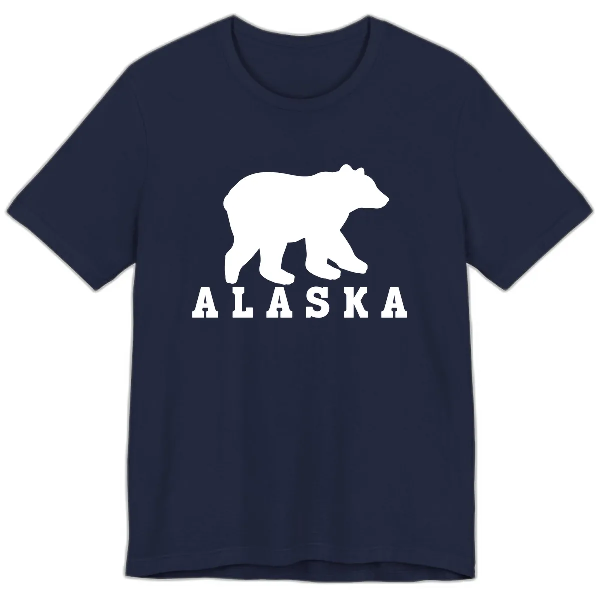 Alaska Bear Silhouette Premium T-Shirt in Navy