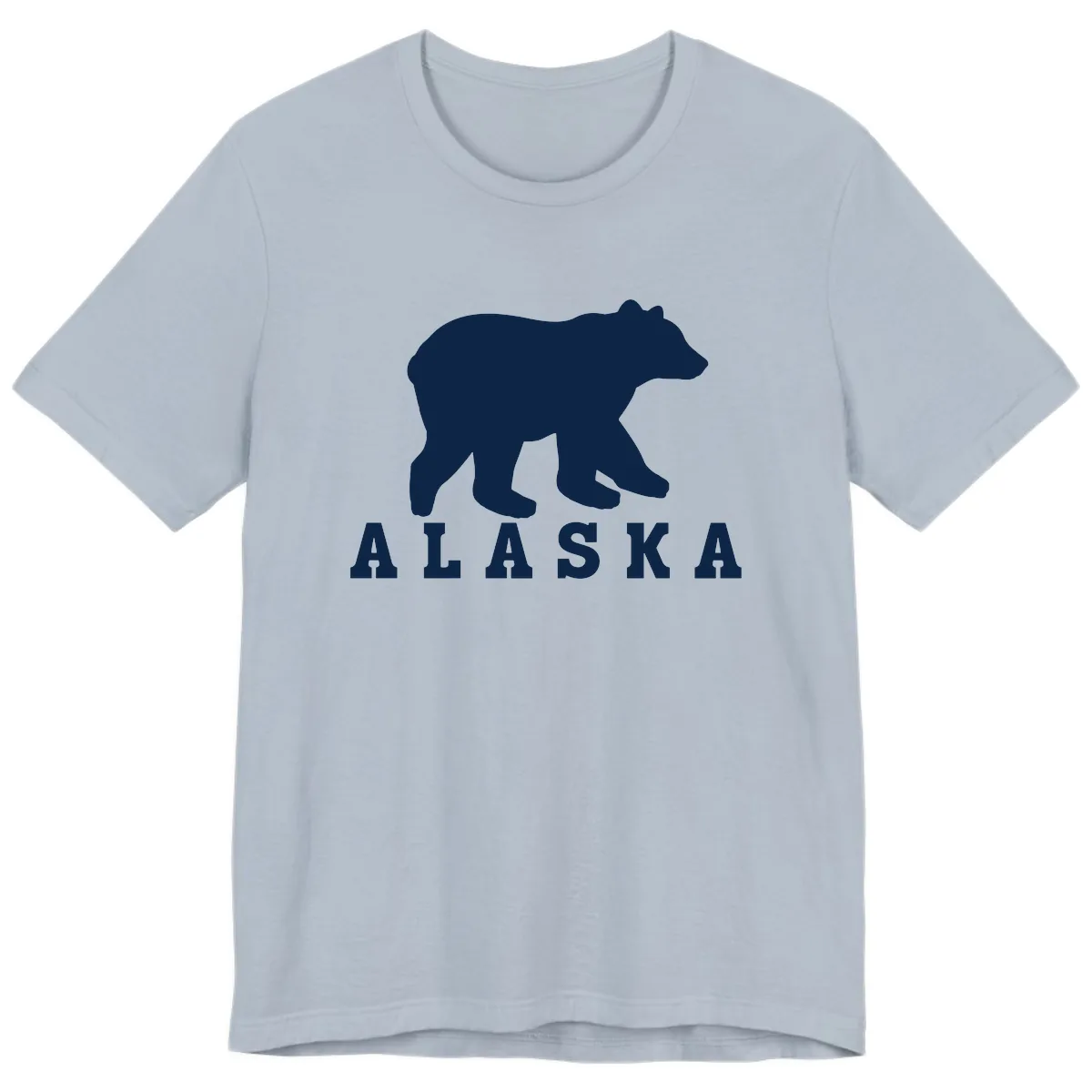 Alaska Bear Silhouette Premium T-Shirt in Light Blue