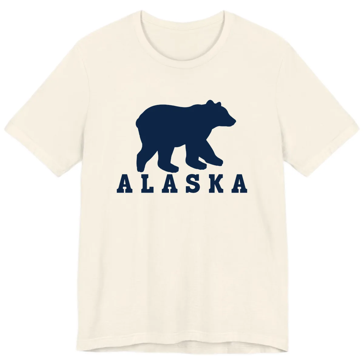 Alaska Bear Silhouette Premium T-Shirt in Natural