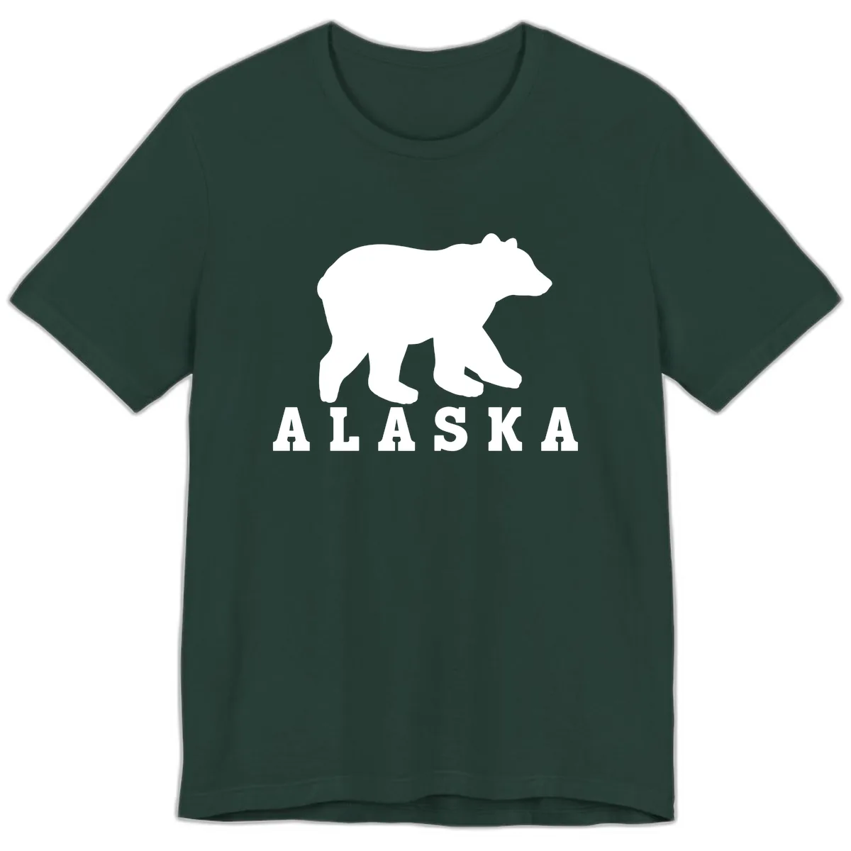 Alaska Bear Silhouette Premium T-Shirt in Forest