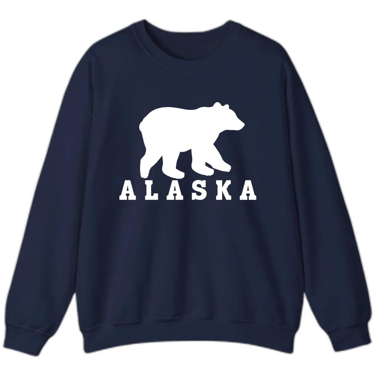 Alaska Bear Silhouette Sweatshirt in Navy