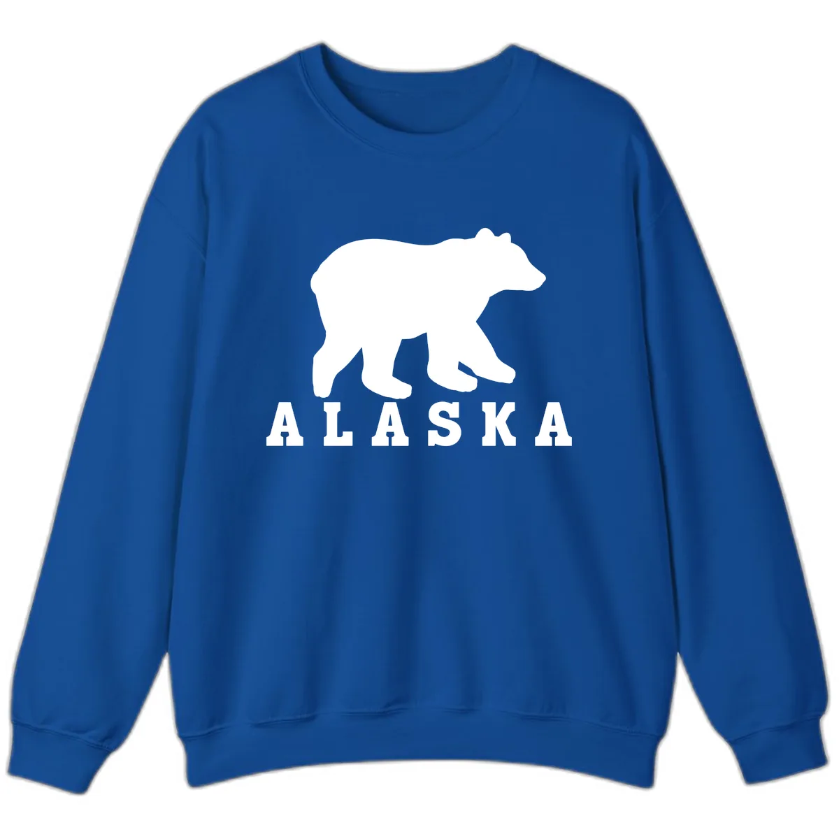 Alaska Bear Silhouette Sweatshirt in Royal