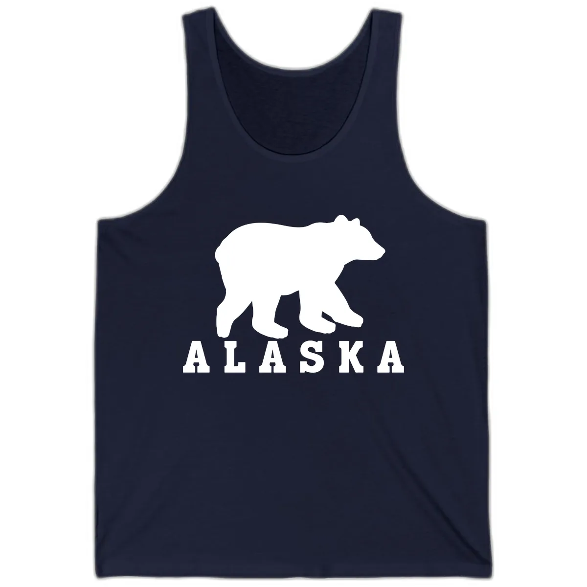Alaska Bear Silhouette Tank in Navy