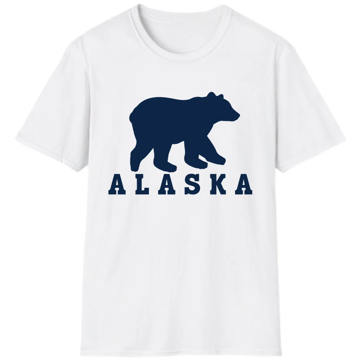 Alaska Bear Silhouette T-Shirt in White
