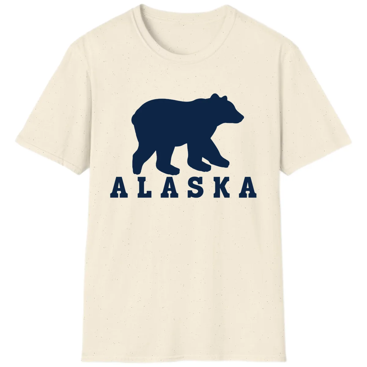 Alaska Bear Silhouette T-Shirt in Natural