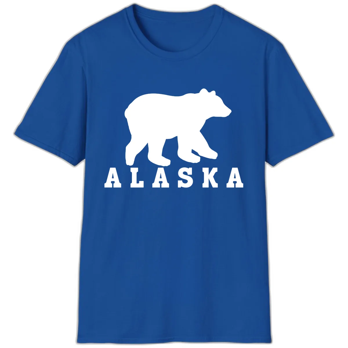 Alaska Bear Silhouette T-Shirt in Royal