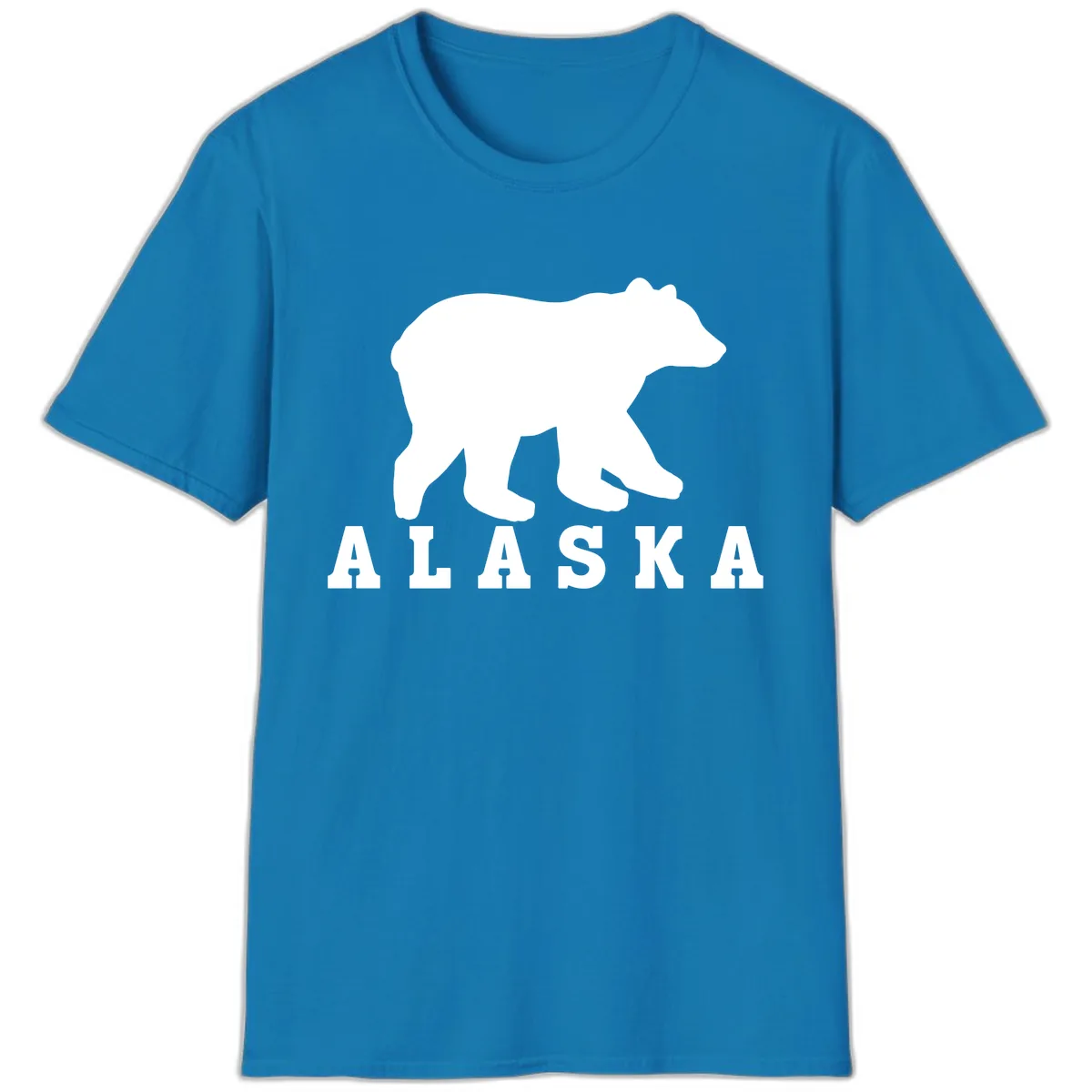 Alaska Bear Silhouette T-Shirt in Sapphire