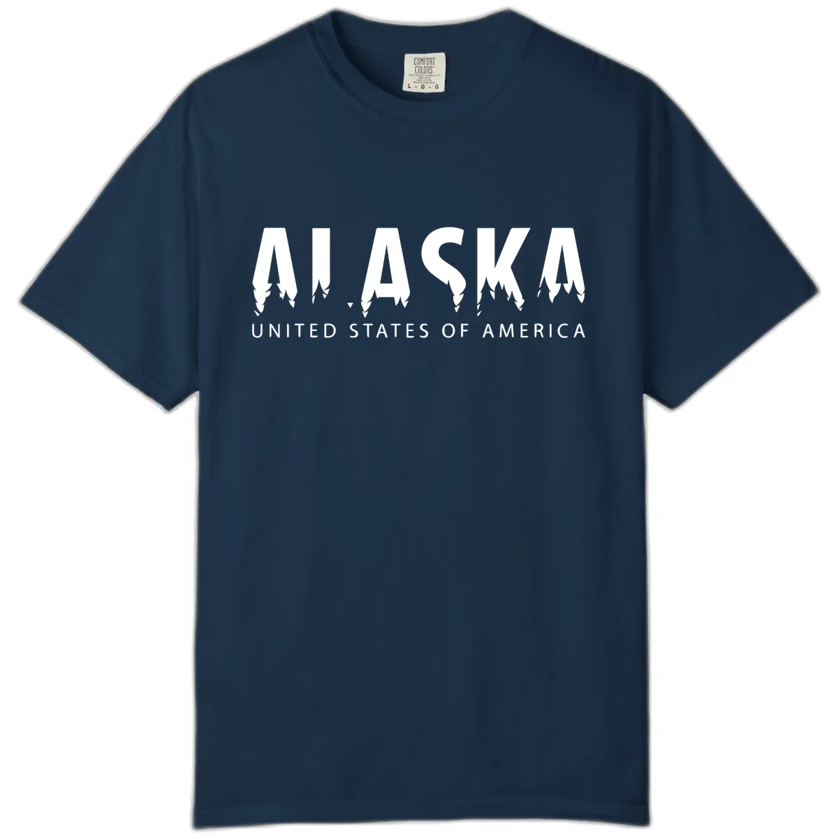 Alaska USA Map Design Comfort Color in True Navy