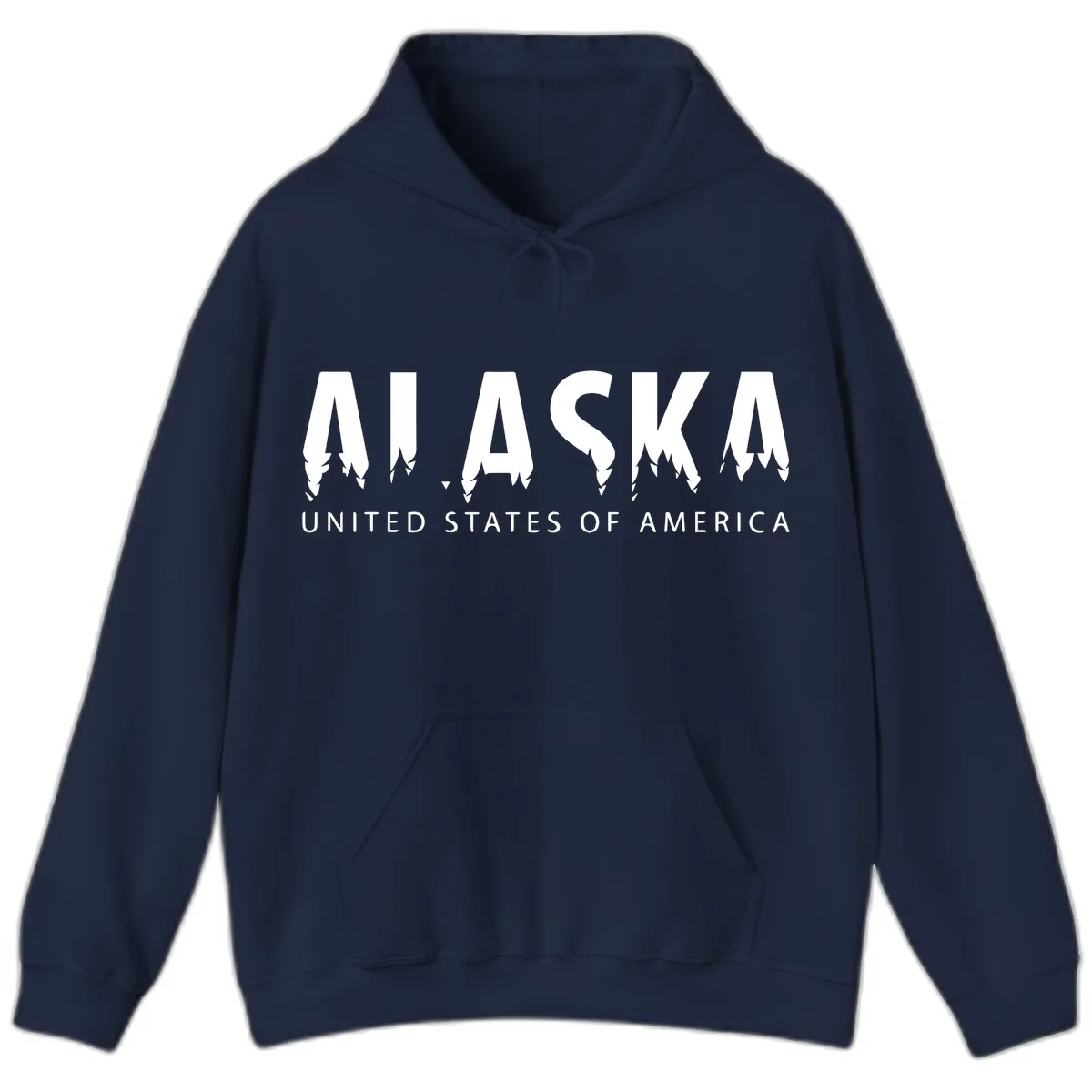 Alaska USA Map Design Hoodie in Navy