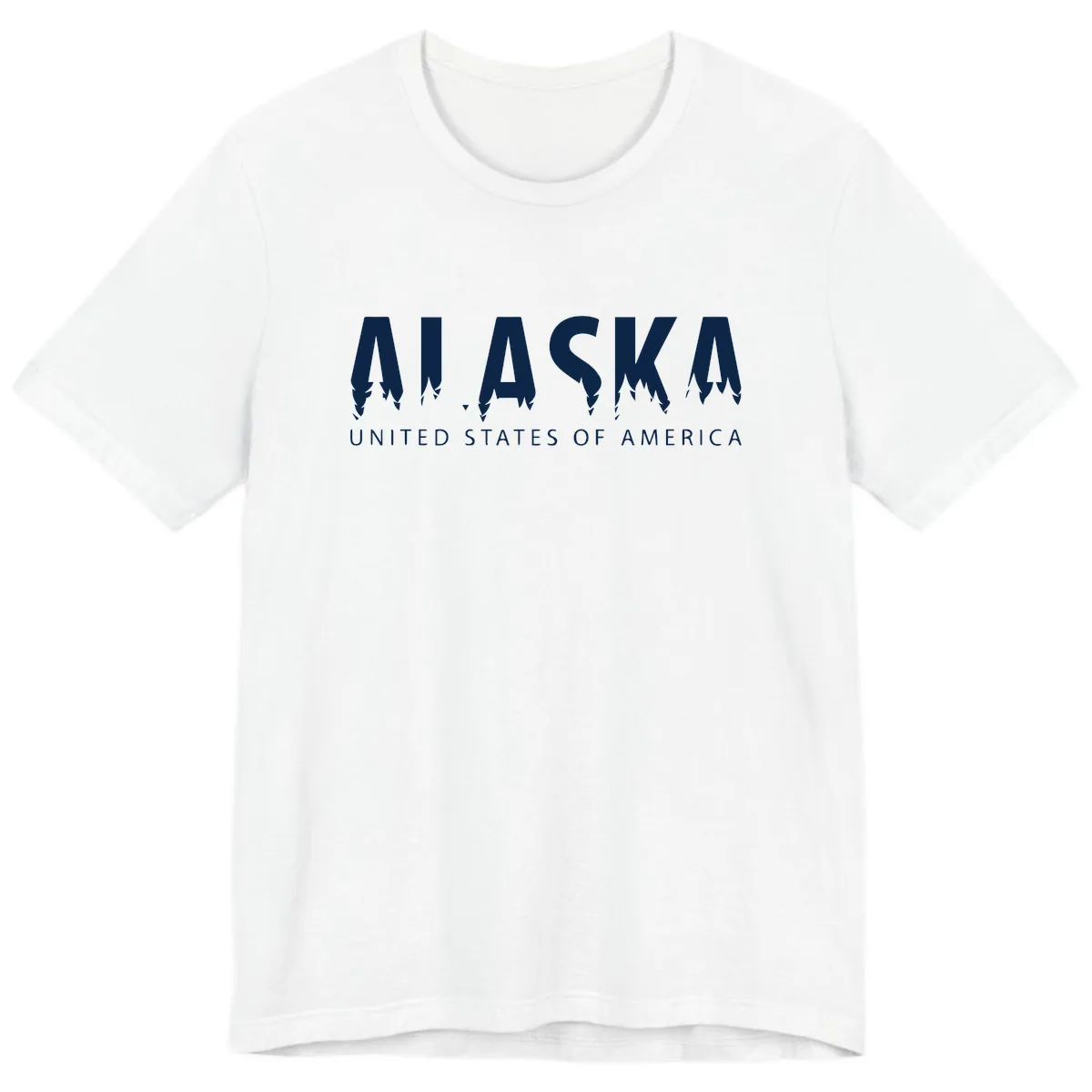 Alaska USA Map Design Premium T-Shirt in White
