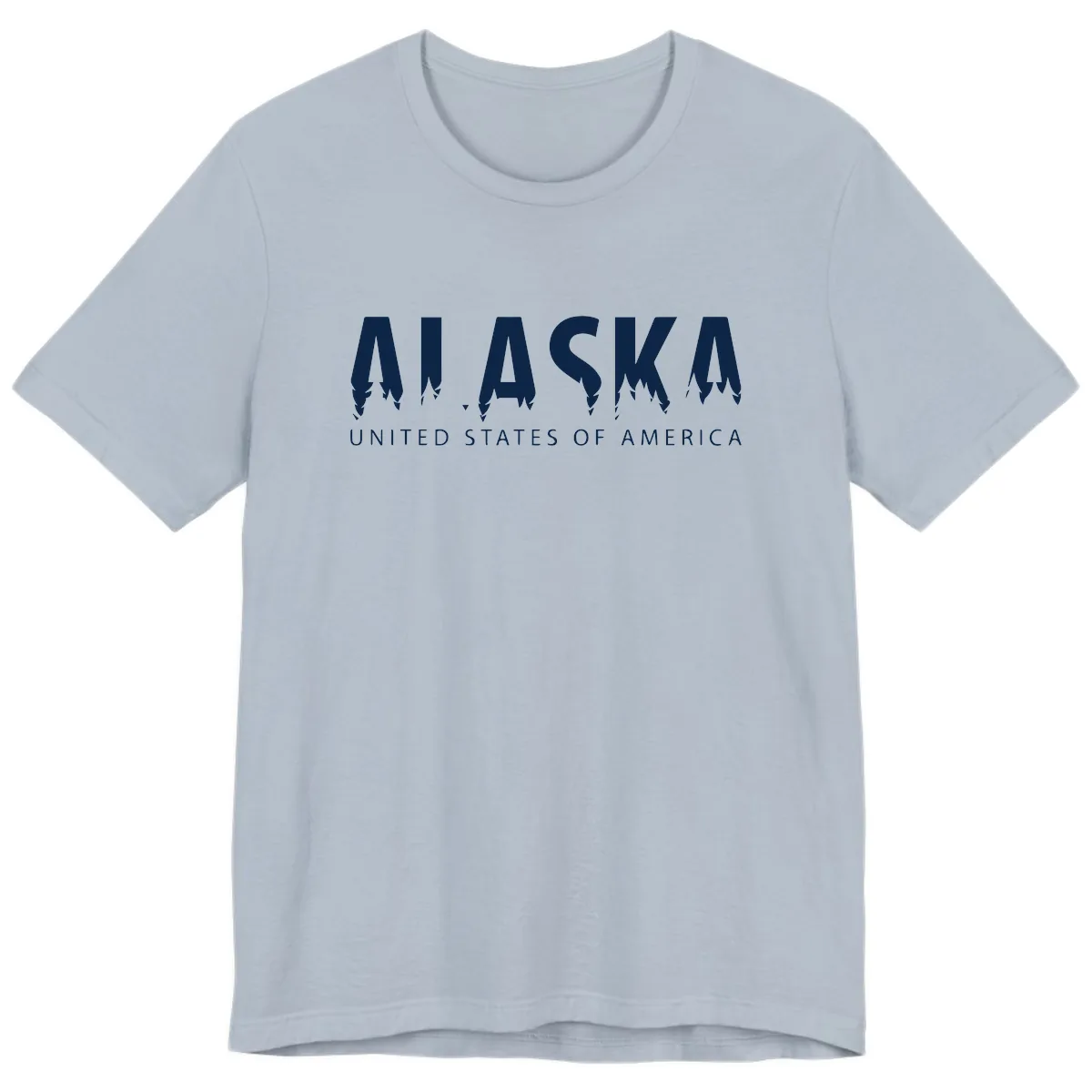Alaska USA Map Design Premium T-Shirt in Light Blue