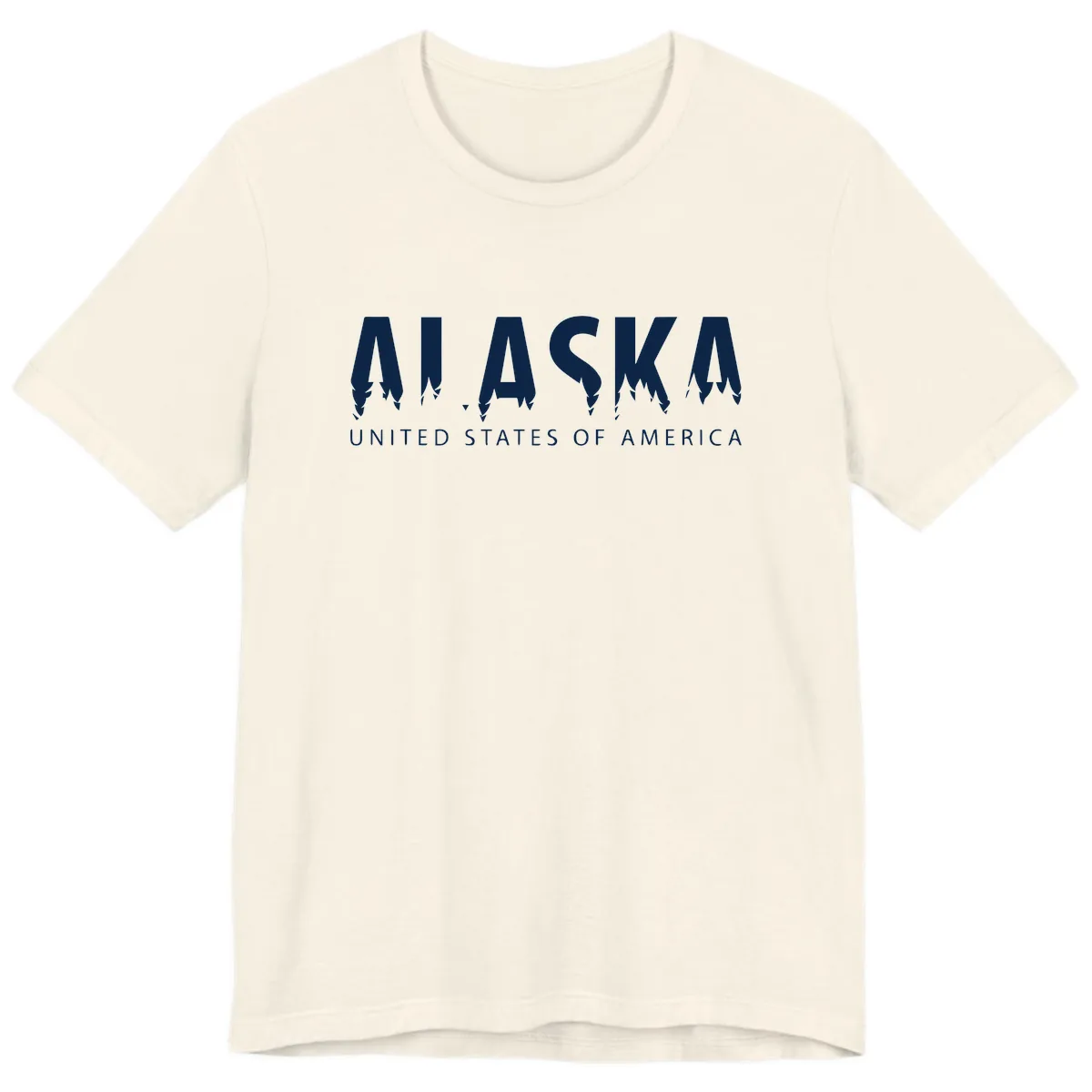 Alaska USA Map Design Premium T-Shirt in Natural