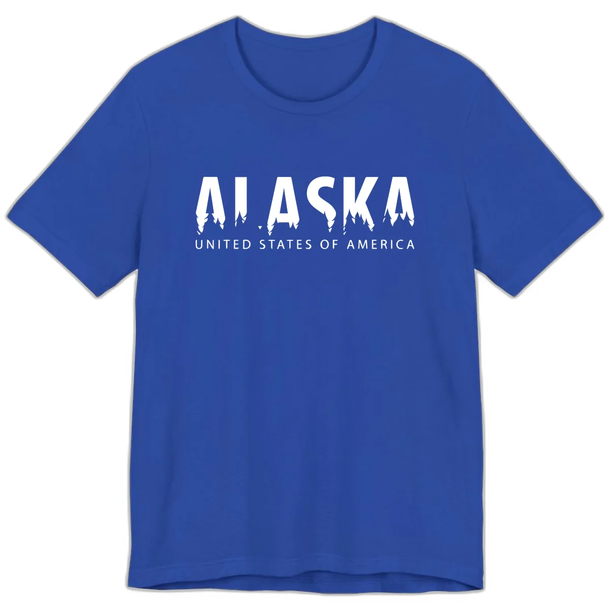 Alaska USA Map Design Premium T-Shirt in True Royal