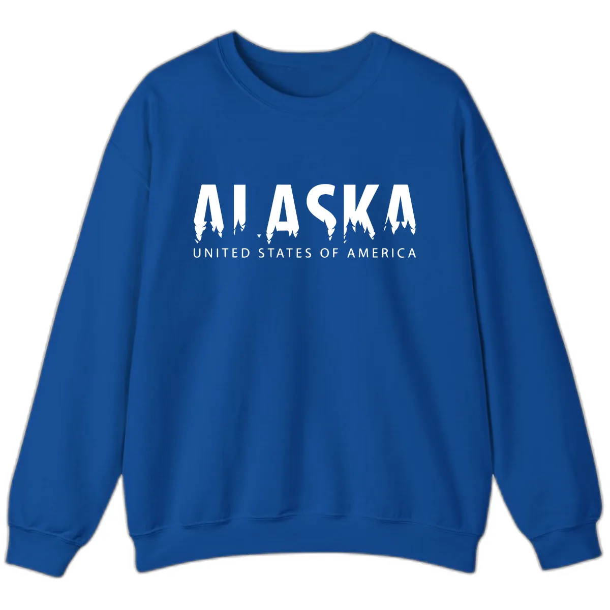 Alaska USA Map Design Sweatshirt in Royal