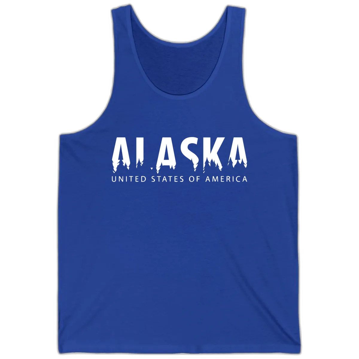 Alaska USA Map Design Tank in True Royal