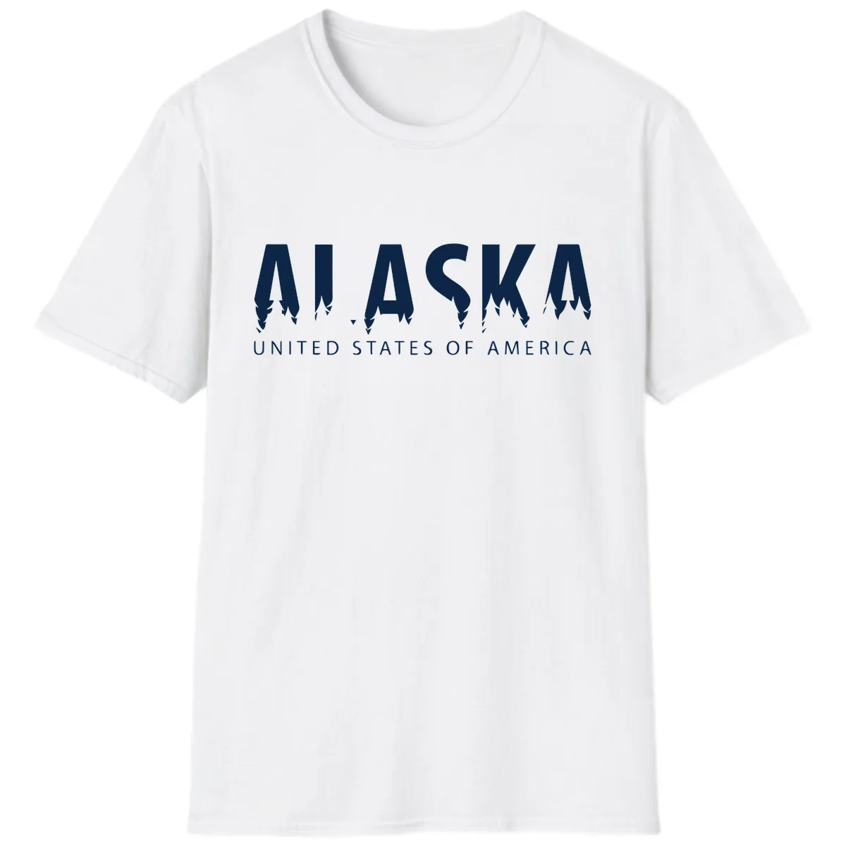 Alaska USA Map Design T-Shirt in White