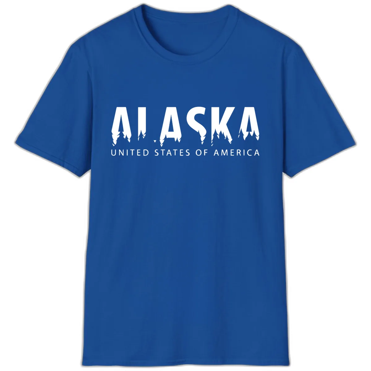 Alaska USA Map Design T-Shirt in Royal