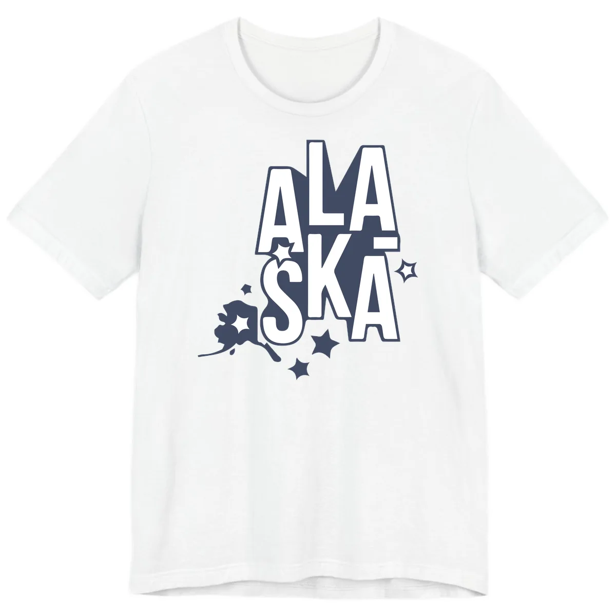 Alaska Bound Adventure Typography Premium T-Shirt in White