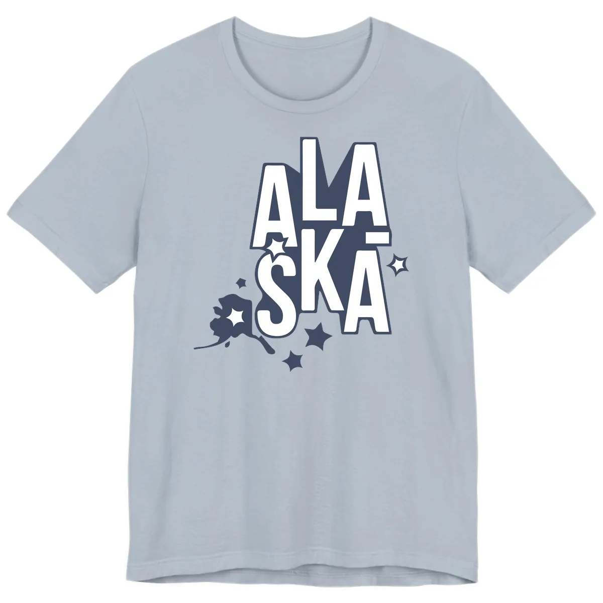 Alaska Bound Adventure Typography Premium T-Shirt in Light Blue