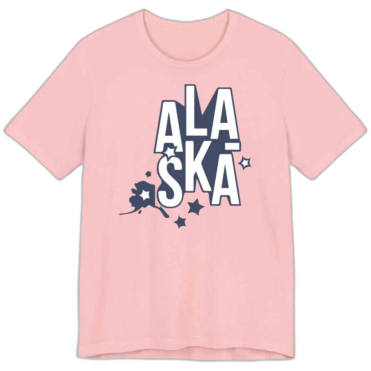 Alaska Bound Adventure Typography Premium T-Shirt in Pink