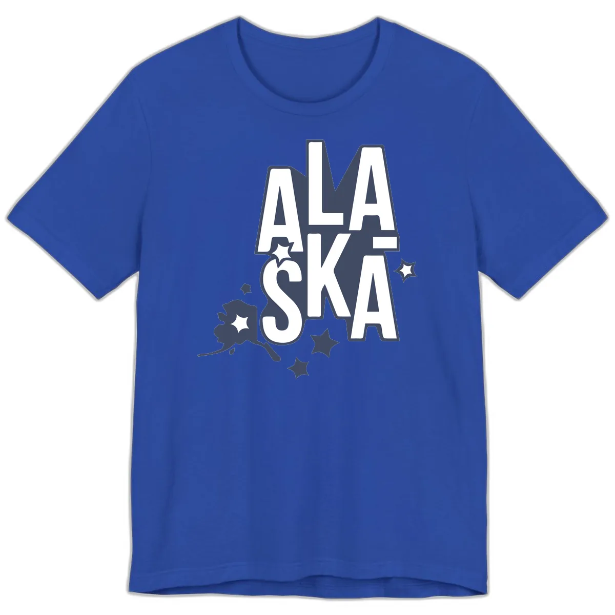 Alaska Bound Adventure Typography Premium T-Shirt in True Royal