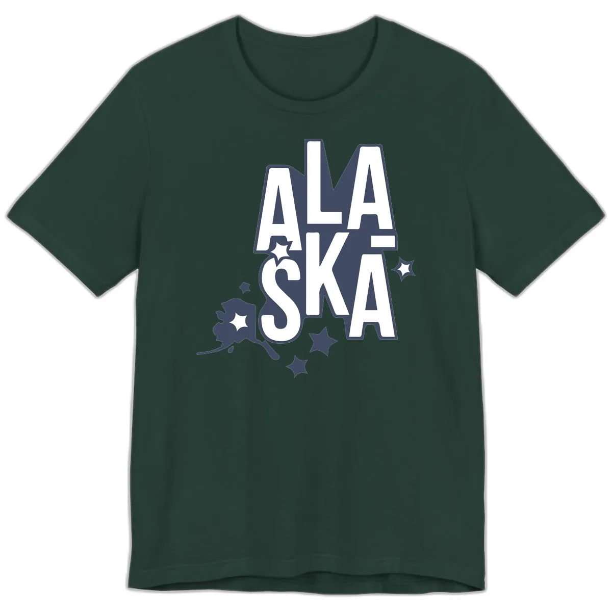 Alaska Bound Adventure Typography Premium T-Shirt in Forest