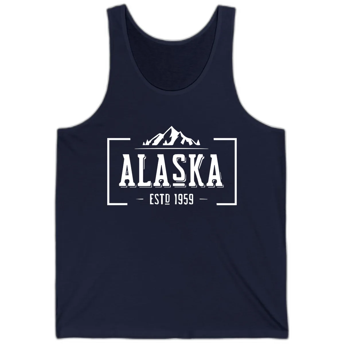 Alaska Mountain Vintage Badge Tank in Navy