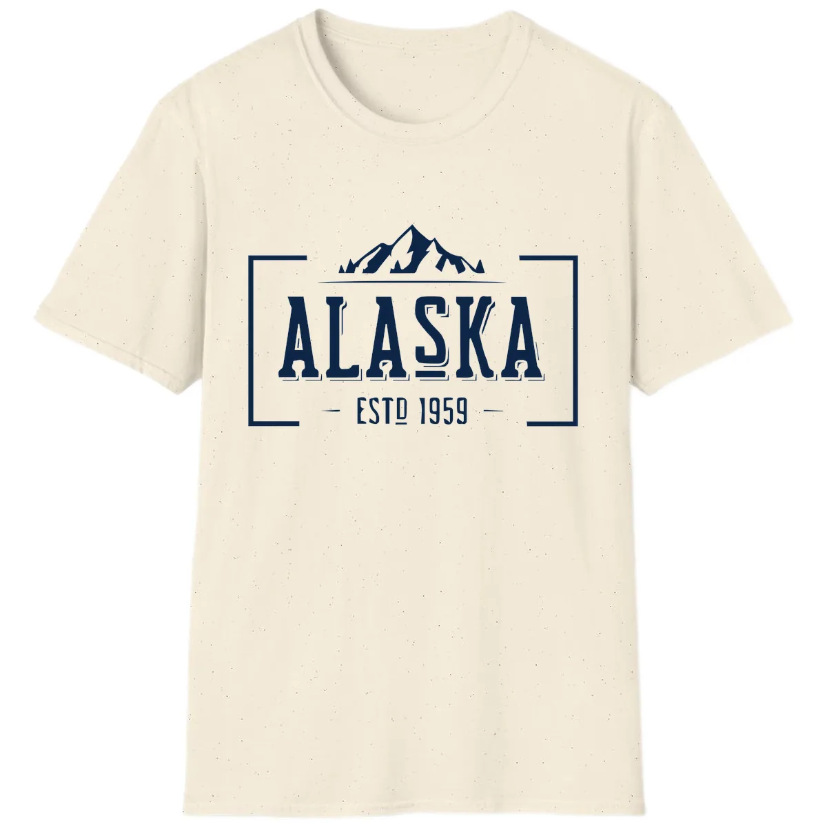 Alaska Mountain Vintage Badge T-Shirt in Natural