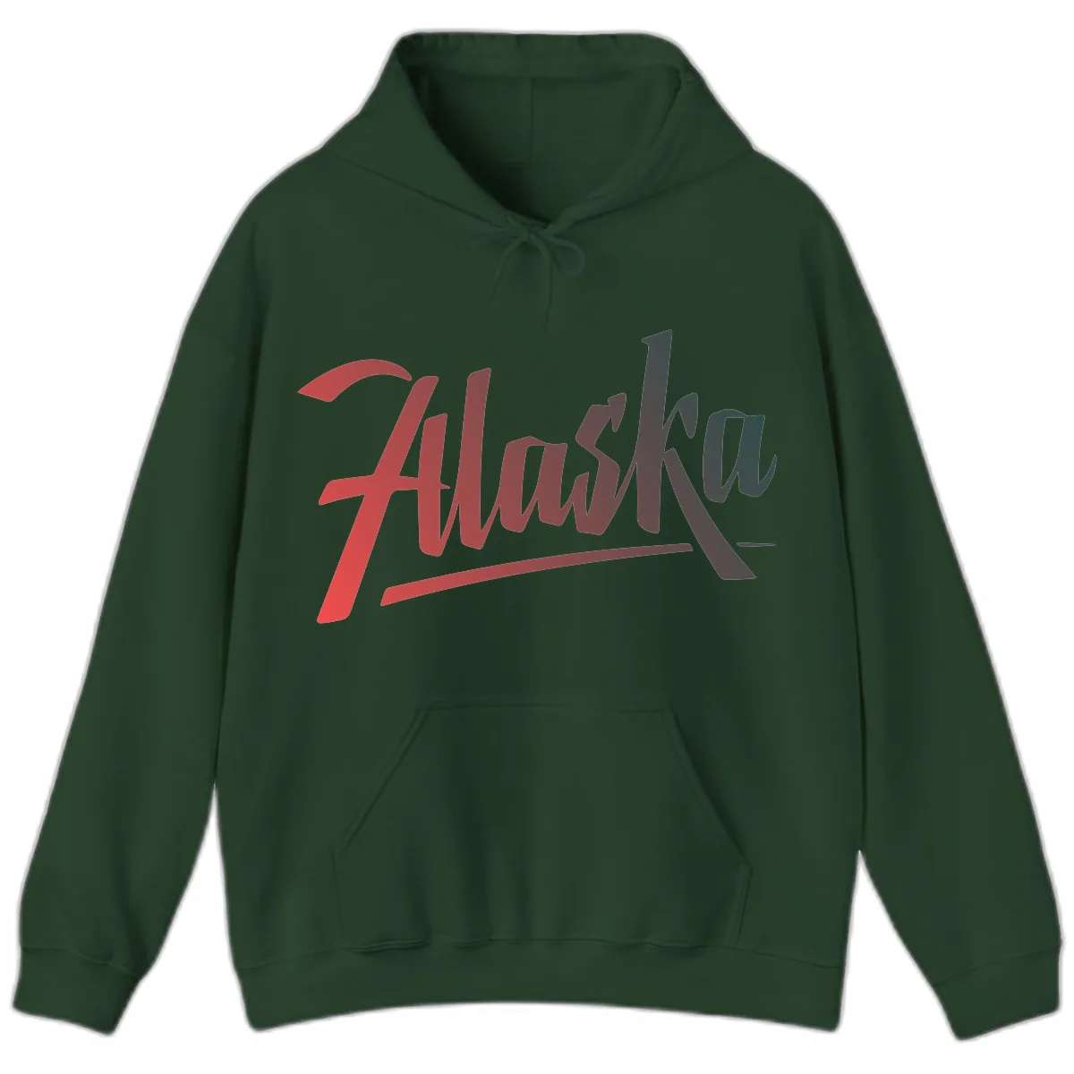 Alaska Cruise Upward Trend Hoodie in Forest Green