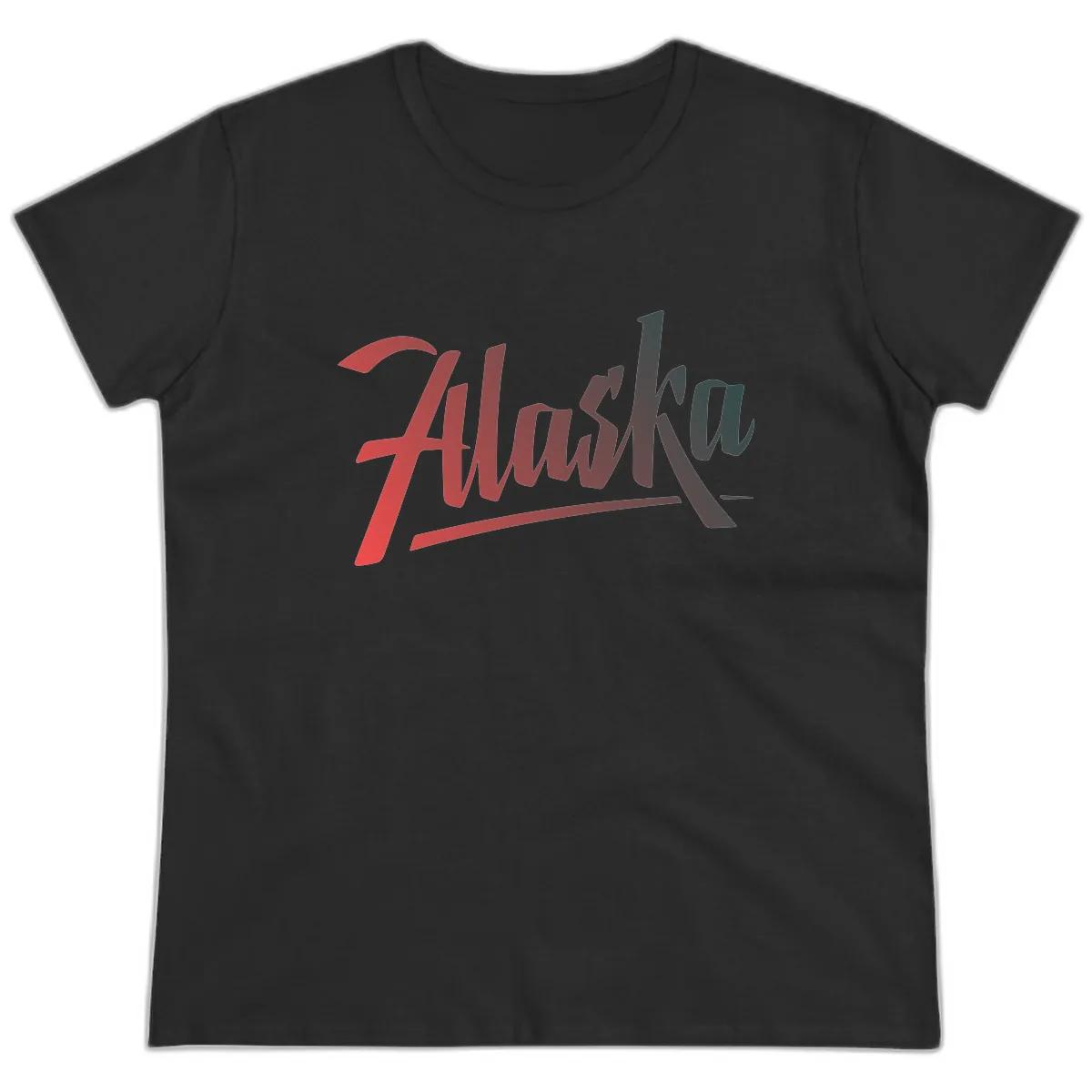 Alaska Cruise Upward Trend Ladies Tee in Black