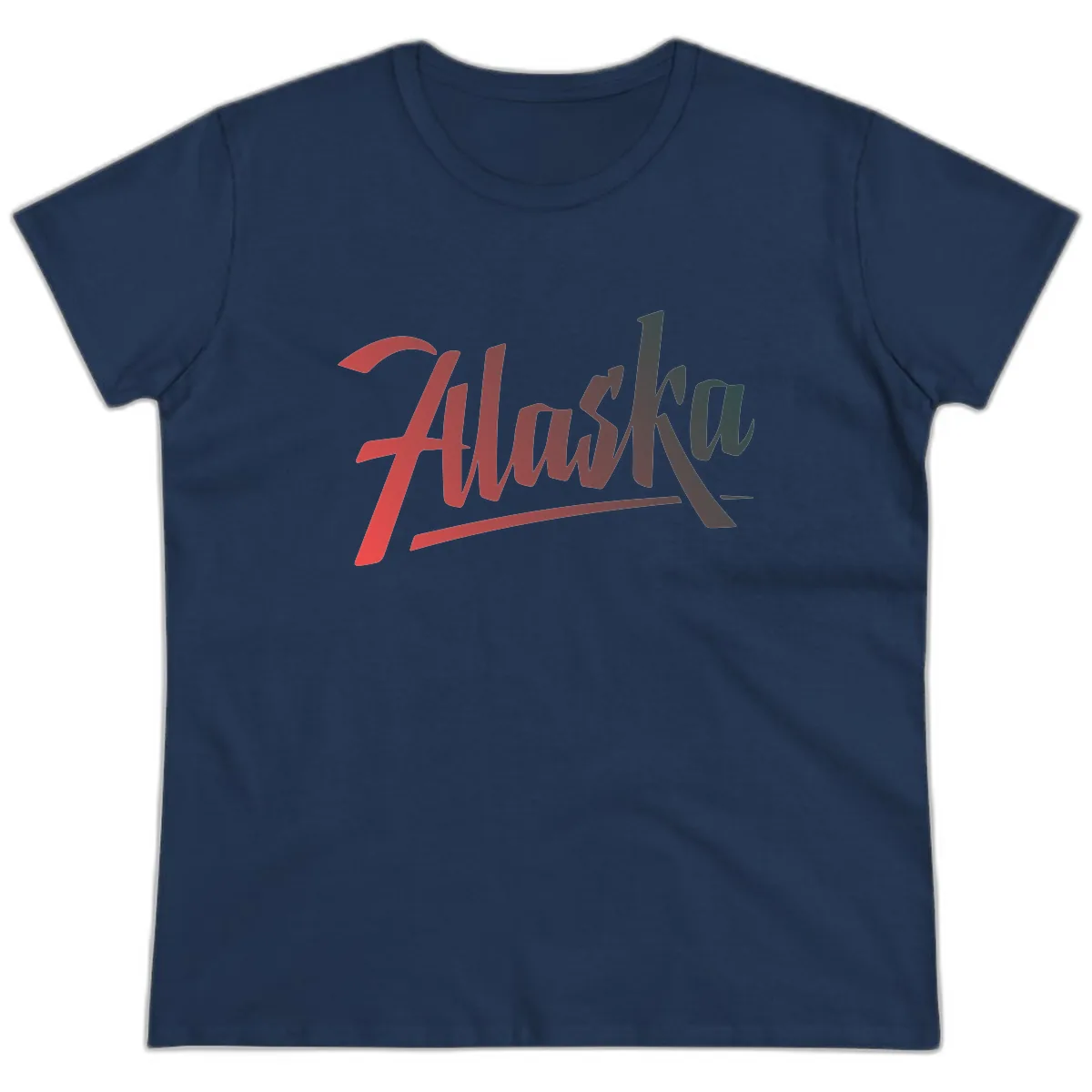 Alaska Cruise Upward Trend Ladies Tee in Navy