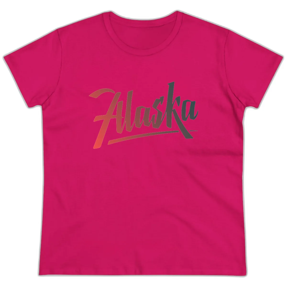 Alaska Cruise Upward Trend Ladies Tee in Heliconia
