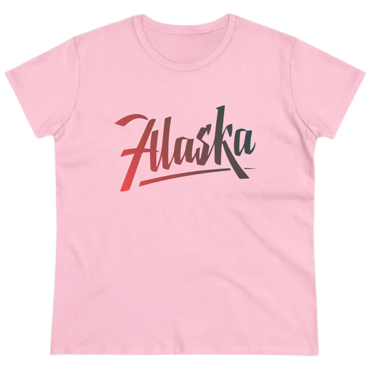 Alaska Cruise Upward Trend Ladies Tee in Light Pink