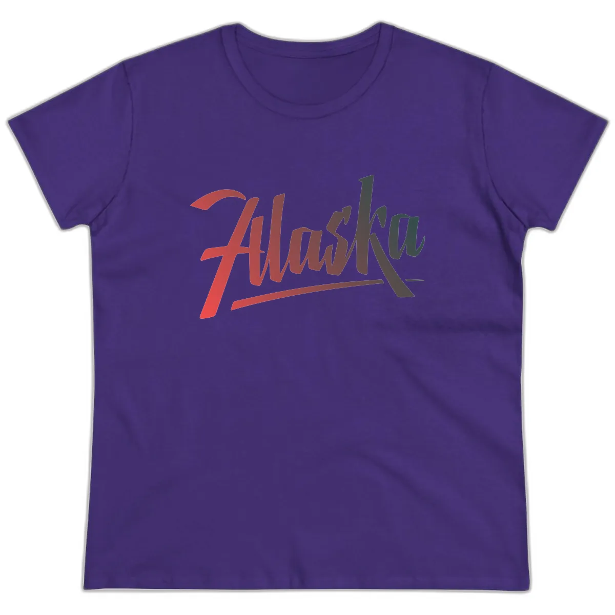 Alaska Cruise Upward Trend Ladies Tee in Purple