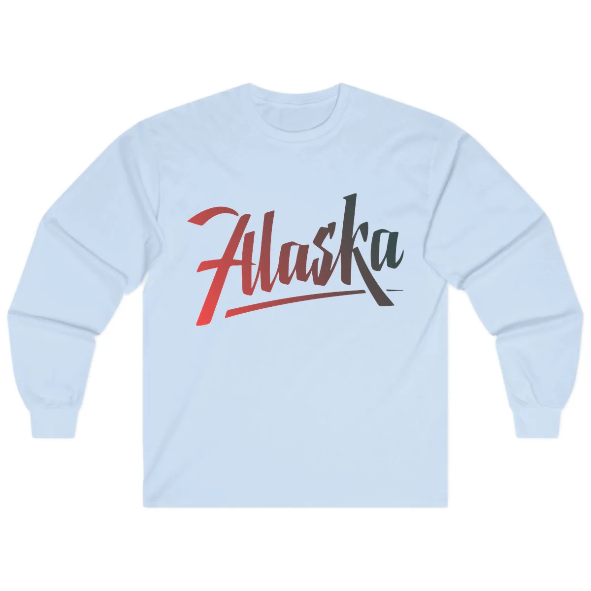 Alaska Cruise Upward Trend Long Sleeve in Light Blue