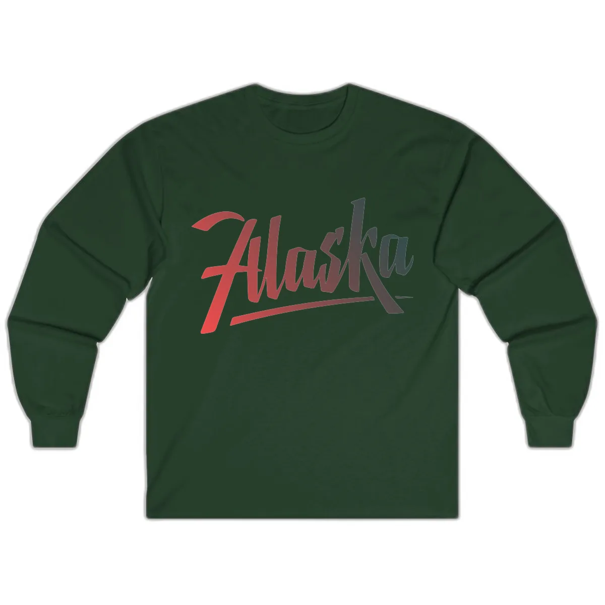 Alaska Cruise Upward Trend Long Sleeve in Forest Green