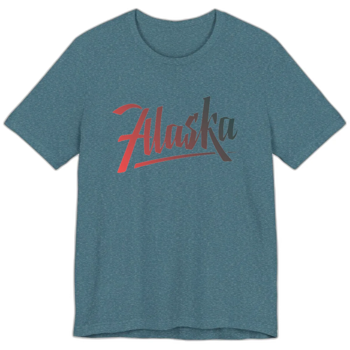Alaska Cruise Upward Trend Premium T-Shirt in Heather Deep Teal