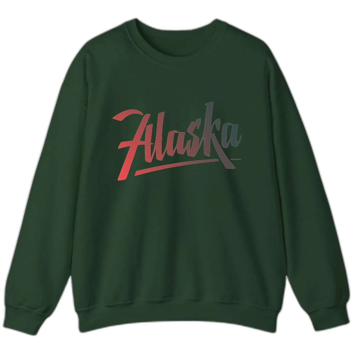 Alaska Cruise Upward Trend Sweatshirt in Forest Green