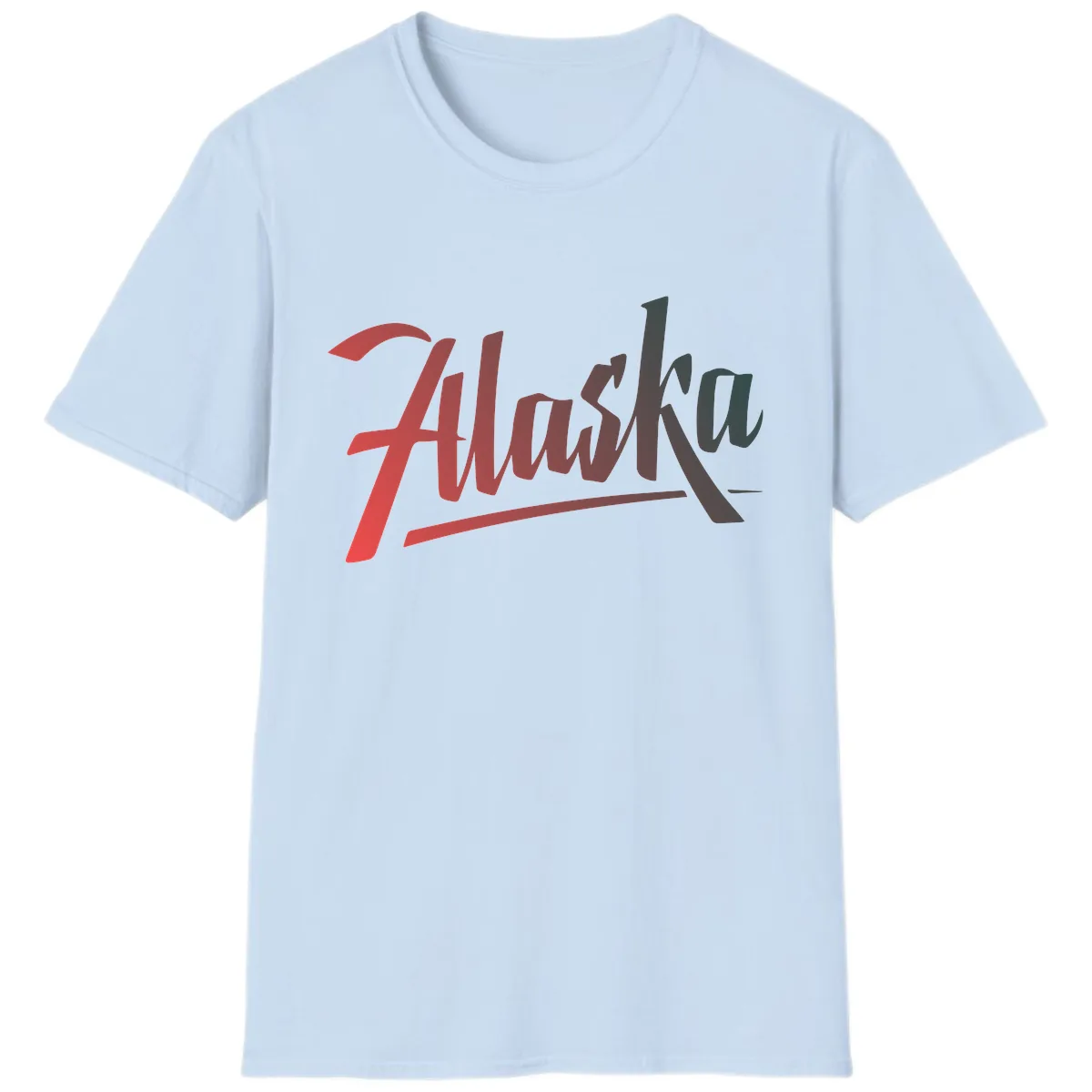 Alaska Cruise Upward Trend T-Shirt in Light Blue