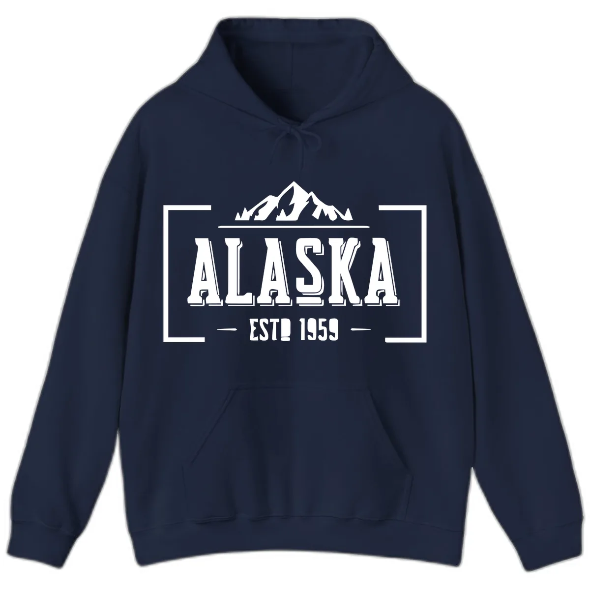 Alaska Cruise Design Awaiting Image Hoodie in Navy