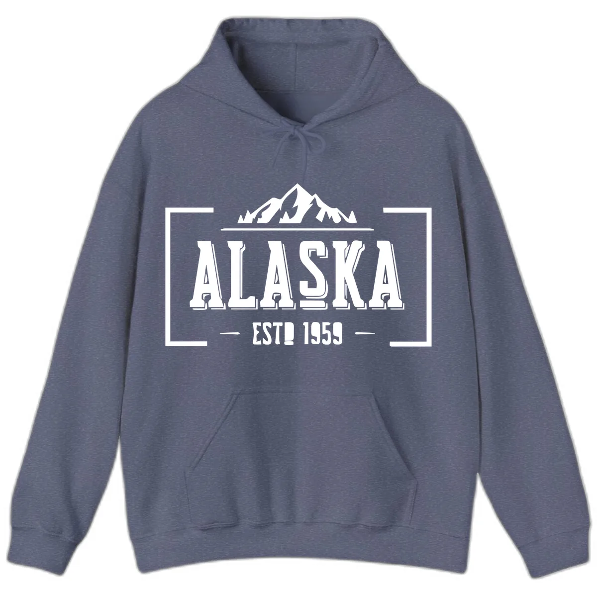 Alaska Cruise Design Awaiting Image Hoodie in Heather Navy