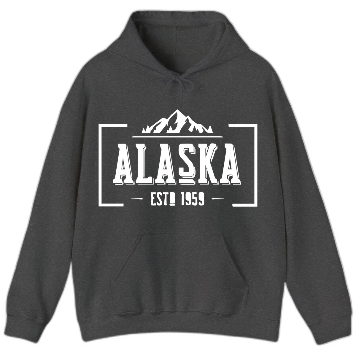 Alaska Cruise Design Awaiting Image Hoodie in Dark Heather
