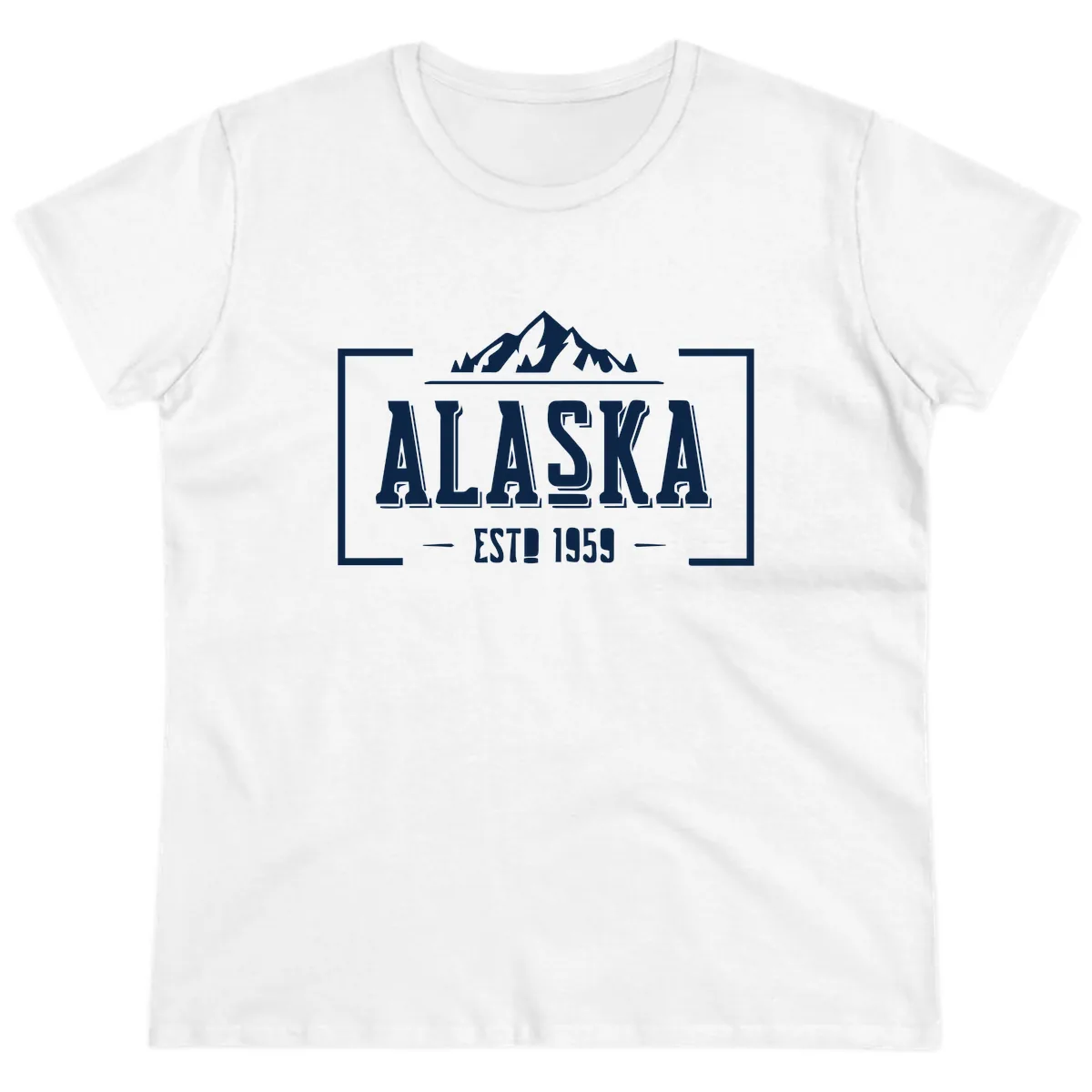 Alaska Cruise Design Awaiting Image Ladies Tee in White